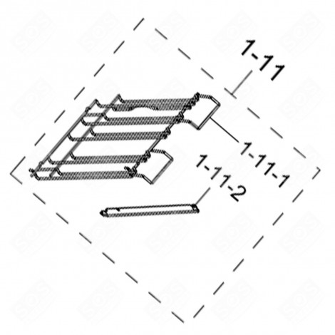 LEFT TELESCOPIC RAIL SET GAS / ELECTRIC OVENS - DG94-01404J