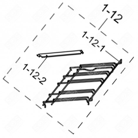 TELESCOPIC RAIL SET RIGHT SIDE GAS / ELECTRIC OVENS - DG94-01404K