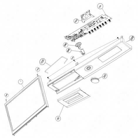 CONTROL PANEL REFERENCE 208 WASHING MACHINES - 2471409129