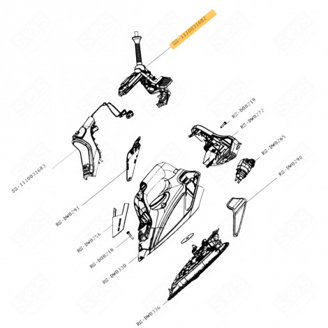 CORD WITH ELECTRONIC CARD (REFERENCE NO. SS-1110031682) STEAM IRONS / STEAM GENERATOR IRONS - SS-1110031682, SS1110031682