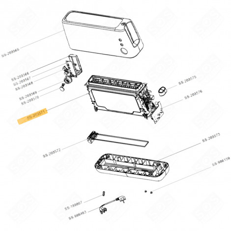 COOKING COMPARTMENT (REF. SS-203571) SMALL HOUSEHOLD APPLIANCE - SS-203571, SS203571