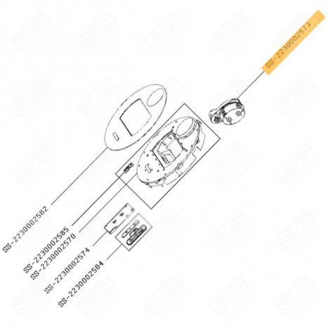 LASER TRANSMITTER WITH BELT (MARK NO. SS-2230002573) ROBOT VACUUM CLEANER - SS-2230002573, SS2230002573