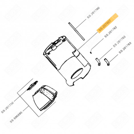 BODY (MARK NO. SS-207907) COFFEE MAKER, ESPRESSO - SS-207907, SS207907