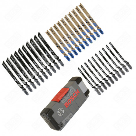 JIGSAW BLADES WOOD AND METAL, SET OF 30 PIECES ACCESSORIES AND MAINTENANCE  - 2607010903