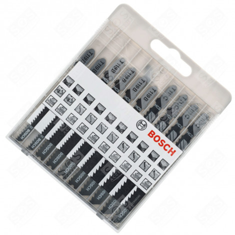 JIGSAW BLADES BASIC FOR WOOD, SET OF 10 PIECES ACCESSORIES AND MAINTENANCE  - 2607010629