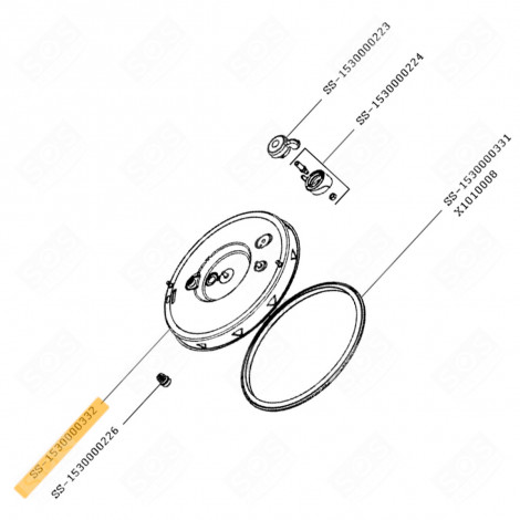 STAINLESS STEEL LID (MARKING NO. SS-1530000332) PRESSURE COOKER - SS-1530000332, SS1530000332, SS-1530000753, SS1530000753