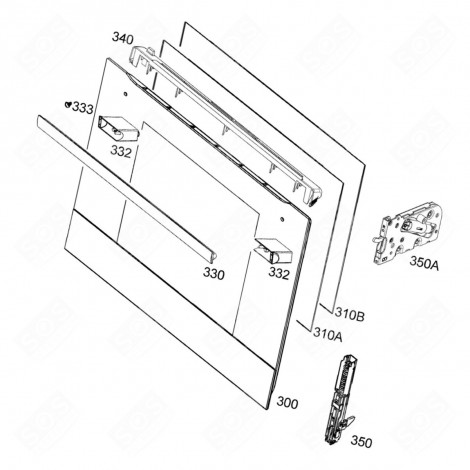 OUTER GLASS (MARK 300) GAS / ELECTRIC OVENS - 140123469367, 14012346936