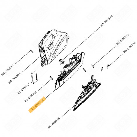 HANDLE BASE (MARK RS-DW0656) STEAM IRONS / STEAM GENERATOR IRONS - RS-DW0656, RSDW0656