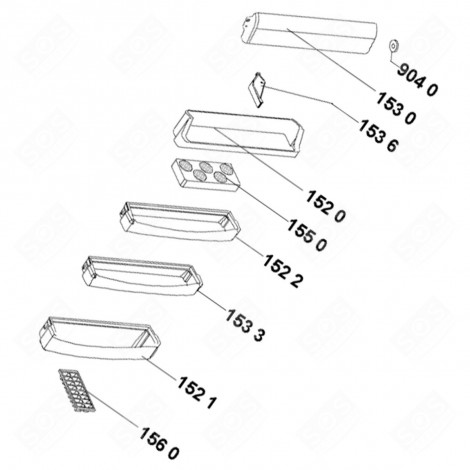 DOOR SHELF (MARK 1522) REFRIGERATOR, FREEZER - 480131100546, C00431659