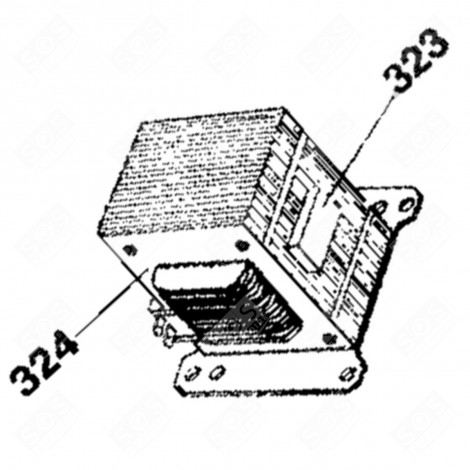 HIGH VOLTAGE TRANSFORMER (MARKING NO. 324) MICROWAVE OVENS - 00448301