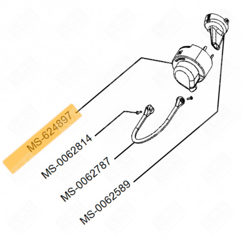 NOZZLE TRIM (REFERENCE MS-624897) NESPRESSO PIXIE COFFEE MAKER, ESPRESSO - MS-624897, MS624897