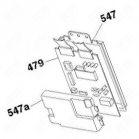 PROGRAMMED ELECTRONIC CARD (MARK N°479) WASHING MACHINES - 49025674