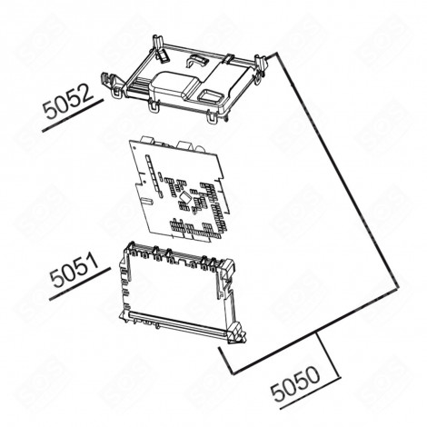 POWER ELECTRONIC CARD (MARK N°5050) DISHWASHER - 1519802570