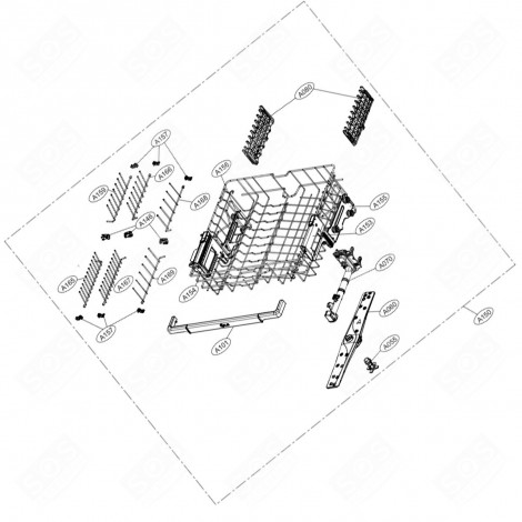 UPPER BASKET (REFERENCE NUMBER A150) DISHWASHER - AHB73129906