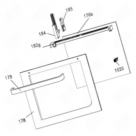 DOOR GLASS (MARK 178) GAS / ELECTRIC OVENS - 42819900