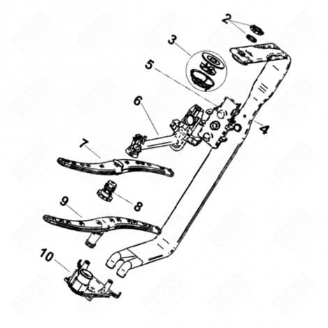 RISING HOSE (REFERENCE N°4) DISHWASHER - 488000387777, C00387777 