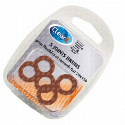 Flexible Brown Gaskets (x5) and Gas Fittings 20X150