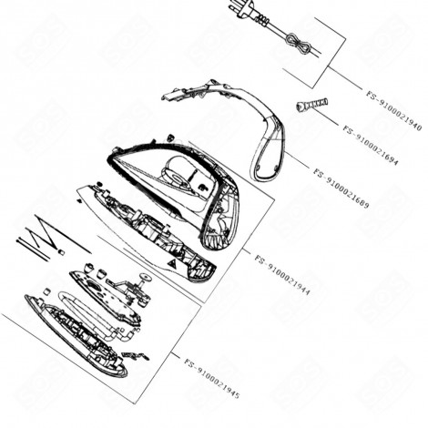 COMPLETE SOLE (MARK N°FS-9100021945) STEAM IRONS / STEAM GENERATOR IRONS - FS-9100021945, FS-9100021934