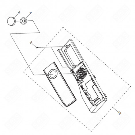 COMPLETE PANEL (MARK N°10) TUMBLE DRYER - DC97-20842E