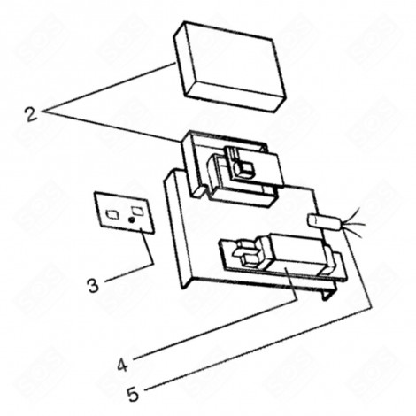 ELECTRONIC HOUSING (REFERENCE N°2) EXTRACTOR HOOD - 482000061522, C00242752, C00134802