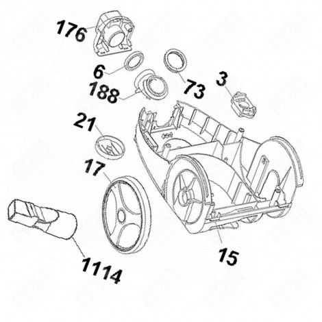 REAR WHEEL (MARK 17) VACUUM CLEANER  - 49026106