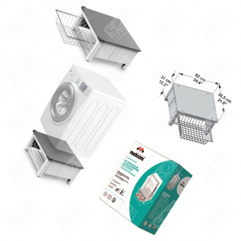 TECHNOPOLYMER EXTENSION WITH WOODEN PLATE AND METAL BASKET ACCESSORIES AND MAINTENANCE  - 656143