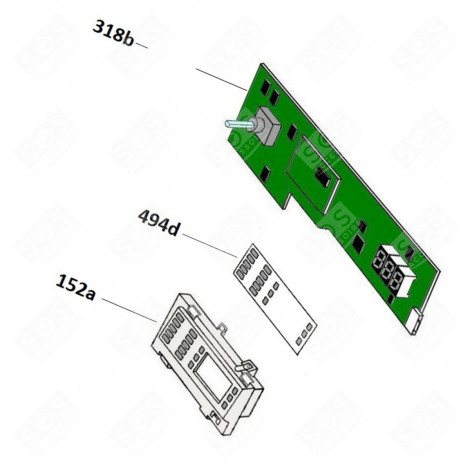 PROGRAMMED ELECTRONIC CARD (MARK 318B) TUMBLE DRYER - 49045034