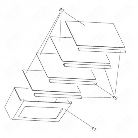 SHELF PROFILE, SHELF (REFERENCE POINT N°40) REFRIGERATOR, FREEZER - 42203451