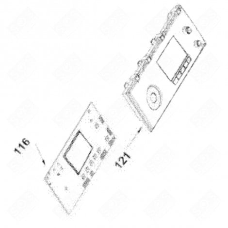 CONTROL PANEL SUPPORT (MARK N°121) WASHING MACHINES - 554L16