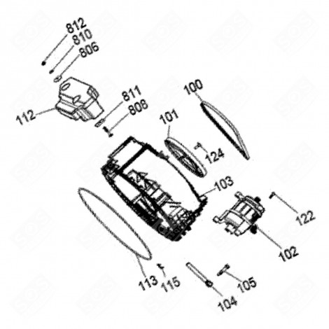 THREADED SCREW (MARK 124) WASHING MACHINES - 0530009436, 49052489