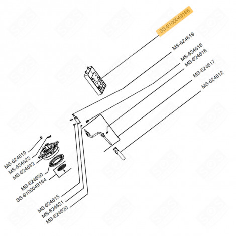 ELECTRONIC CARD + SUPPORT (MARK N°SS-9100049166) COFFEE MAKER, ESPRESSO - SS-9100049166, SS9100049166