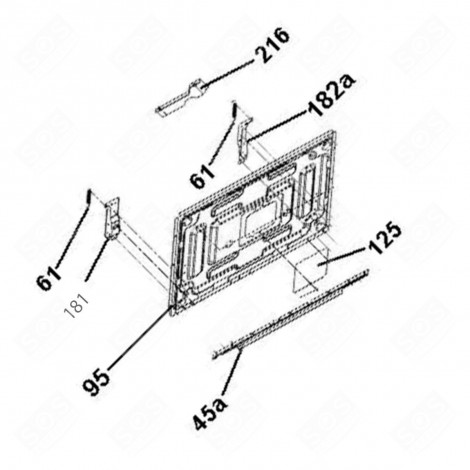 HINGE MARK 181 MICROWAVE OVENS - 49040018