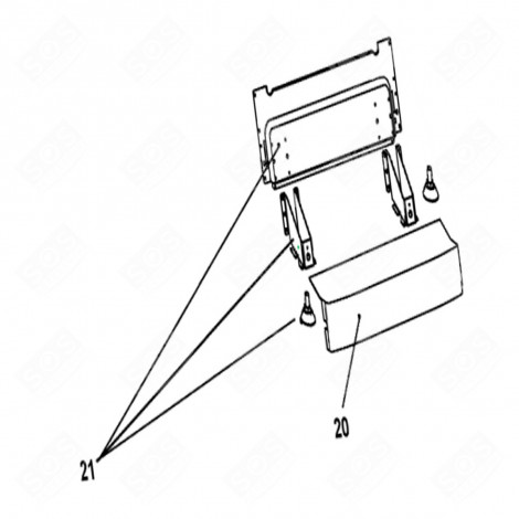 FRONT FOOT (REFERENCE N°21) DISHWASHER - 1062761, 34421783