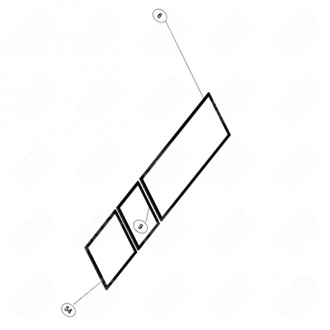 DOOR SEAL (FREEZER PART MARK 54) REFRIGERATOR, FREEZER - 0060829121A, 49046015