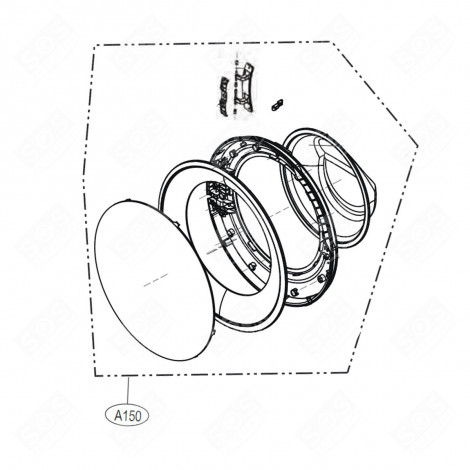 COMPLETE DOOR WASHING MACHINES - ADC74745512