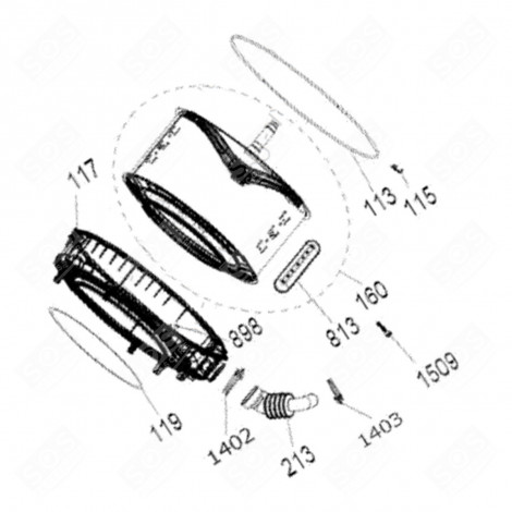 DRUM BAFFLE (REFERENCE NO. 813) WASHING MACHINES - 42160220