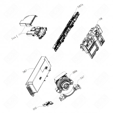 ELECTRONIC BOARD, POWER MODULE (REFERENCE 587) DISHWASHER - 973911536535017