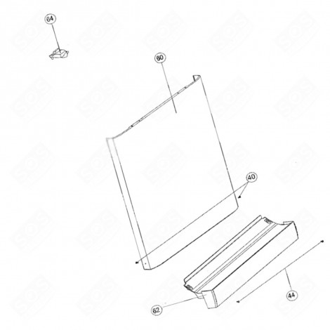 EXTERIOR FACADE OF THE DOOR (REFERENCE NO. 60) DISHWASHER - 20879766