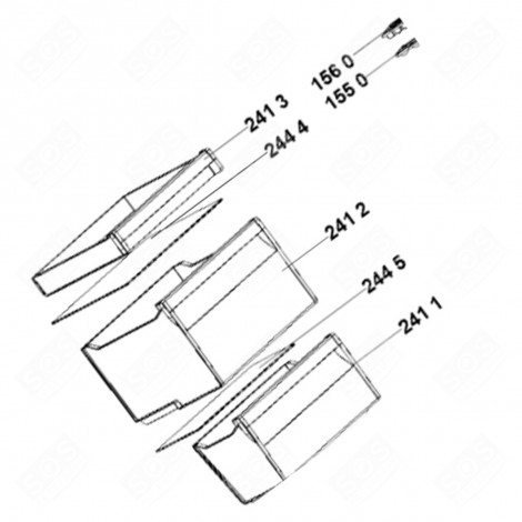 UPPER DRAWER FREEZER PART (REFERENCE N°241 2) REFRIGERATOR, FREEZER - C00386645, 481010808870