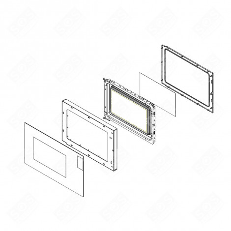 COMPLETE DOOR MICROWAVE OVENS - 9178022619