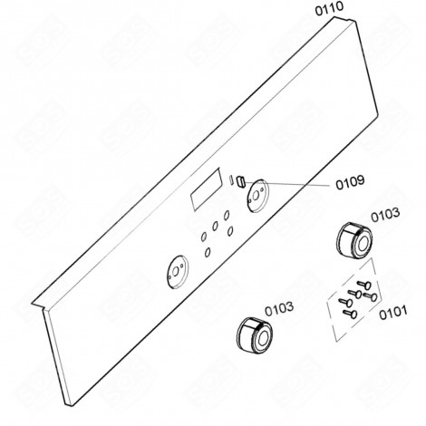 CONTROL PANEL (REFERENCE N°0110) GAS / ELECTRIC OVENS - 00667520