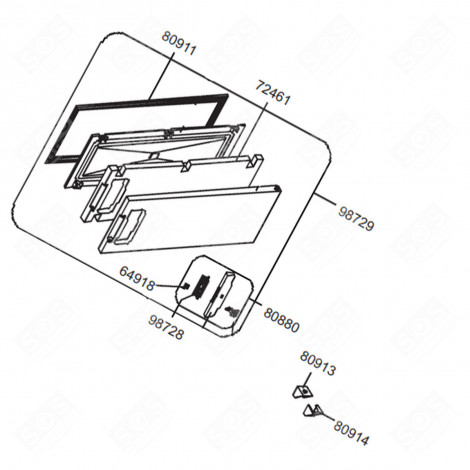 ORIGINAL DOOR SEAL (REFERENCE NO. 80911) REFRIGERATOR, FREEZER - 754131772