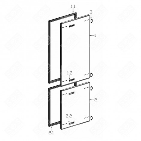 DOOR SEAL (REFRIGERATOR PART, MARK 1.1) REFRIGERATOR, FREEZER - 1065473, 34041120