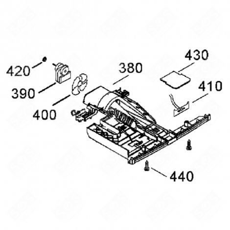 VARIOUS HOUSING (MARK NO. 380) REFRIGERATOR, FREEZER - 7413088