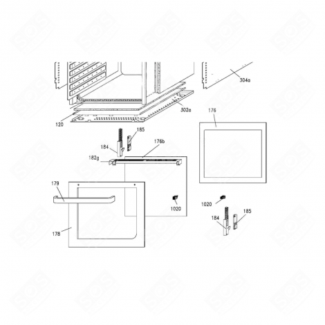 OUTER GLASS (REFERENCE 178) GAS / ELECTRIC OVENS - 42826362