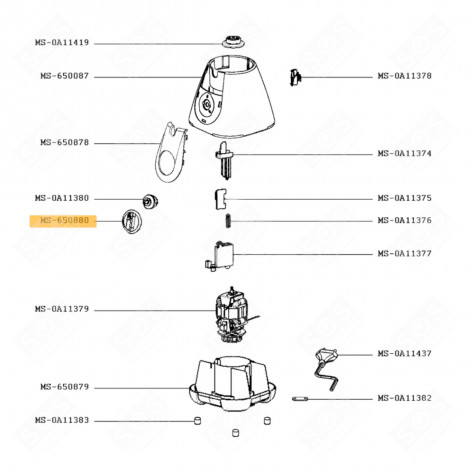 COMMAND BUTTON FOOD PROCESSOR - MS-650880, MS650880