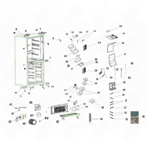 THERMAL FUSE (MARK 57) REFRIGERATOR, FREEZER - 1061723, 40040102