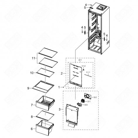 CLAYETTE SUPÉRIEURE REFRIGERATOR, FREEZER - DA97-17517H