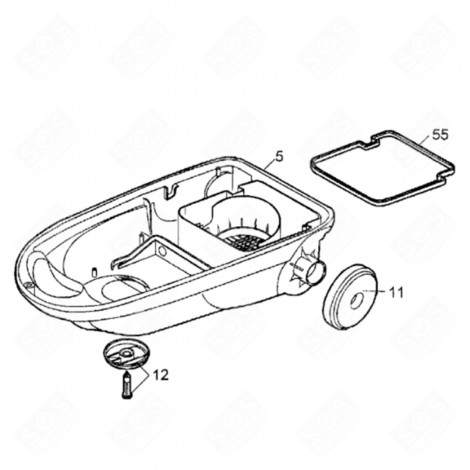 REAR WHEEL (MARK N°11) VACUUM CLEANER  - 3291204430, 3291204042