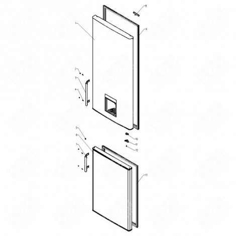 DOOR GASKET (REFRIGERATOR PART, REF. NO. 9) REFRIGERATOR, FREEZER - 392A19